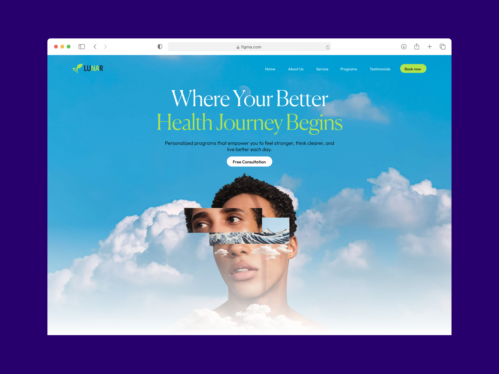 AI-Powered Health & Wellness Landing Page UI Design ai healthcare digital health health app health landing page healthcare healthcare landing page healthcare saas healthtech landing page medical website product design saas landing page telehealth ui design ux design virtual care web design wellness wellness app wellness landing page