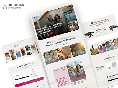 Website for Biohacking - Human Performance Brand figma figma design home page sections ui webdesign webflow webflow website webseite website