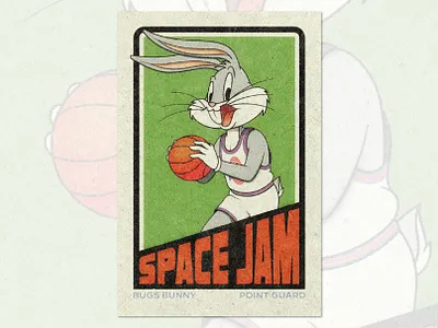 Space Jam - Bigger Picture Show basketball card bugs bunny design illustration poster process space jam texture vector vintage