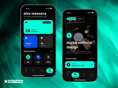 Learning Management Mobile App app branding dashboard design edtech education figma learning lesson lms mobile app progress student app study ui ux