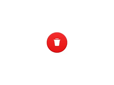 Delete Button Exploration 3d action animation app button clean delete design graphic design interaction minimal red ui ux