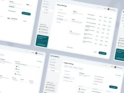 System Settings - Numira billing settings branding clean connections dashboard design inbound integrations invoice manager invoices logo management navigation outbound responsive settings ui ux web