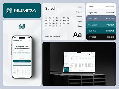 Brand Identity - Numira brand guidelines brand identity branding clean colors design design system fonts logo navigation responsive ui ux web