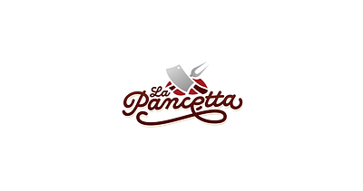 La Pancetta Logo branding design graphic design logo meat pancetta typography vector