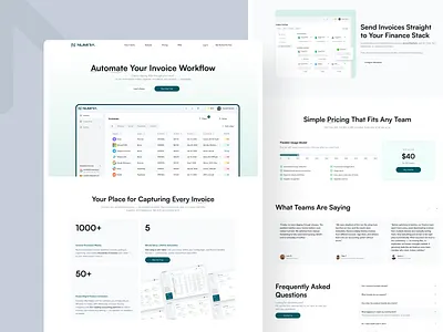Product Landing page - Numira branding clean design home page landing logo mobile landing navigation product landing responsive responsive landing page responsive website ui ux web website