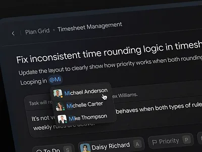 Task composer dark mode design dropdown figma freelance modal product design saas saas design tags ui uiux uiux design user experience user interface ux uxui web app web app design web design