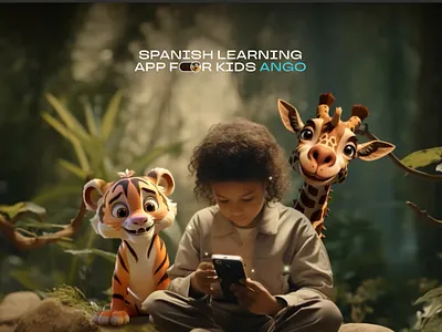 Spanish Learning App for Children 3d childrens game game game design graphic design kids learning motion graphics spanish ui