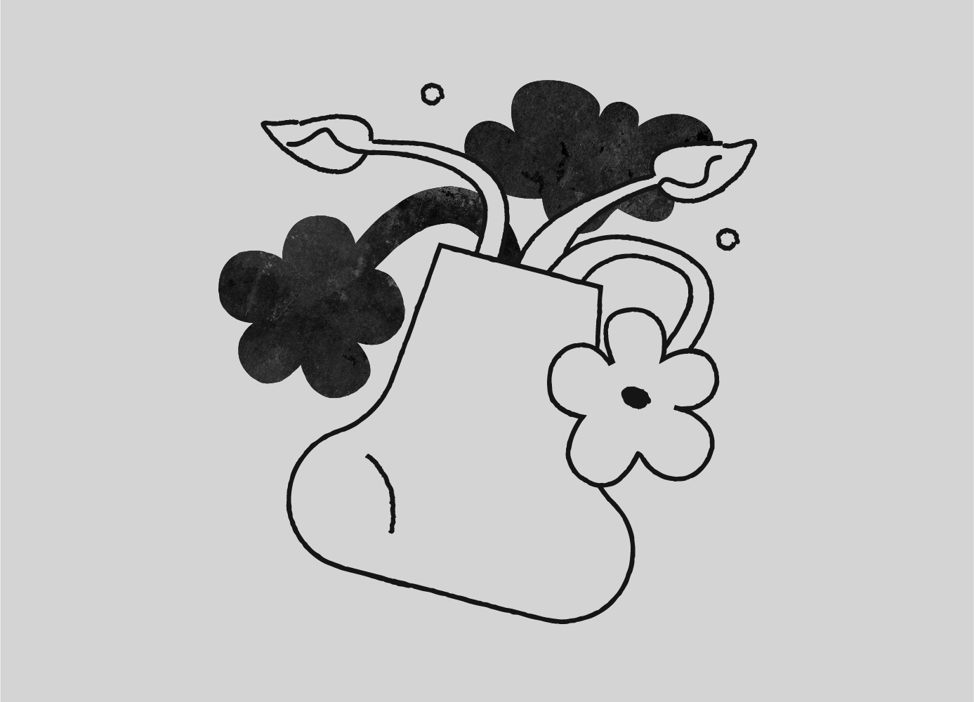 spring is near art branding design illustration plants procreate texture ui