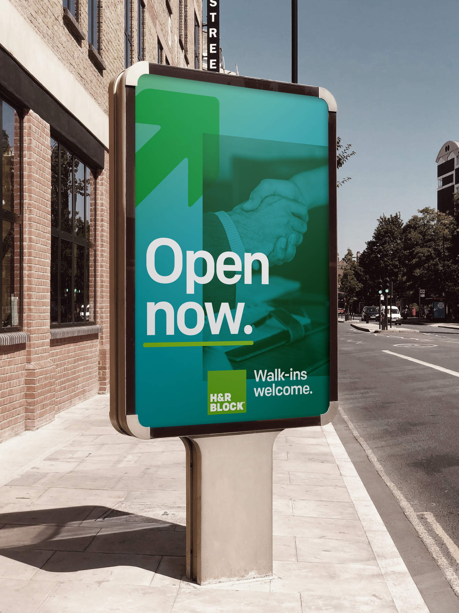 H&R Block: Office Visibility campaign environmental design graphic design hr block ooh design out of home outdoor advertising poster retail marketing signage street advertising