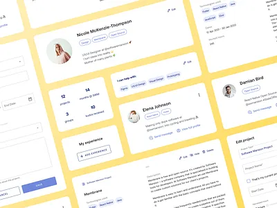 Profile components profile ui user web website