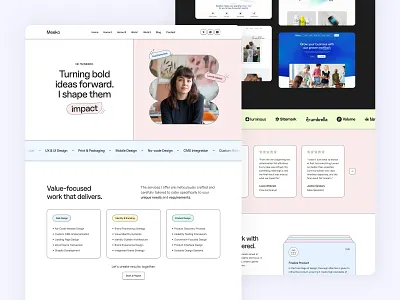 Meeko — Creative Framer Template branding brutalism colorful framer logo neo brutalism personal portfolio ui web website