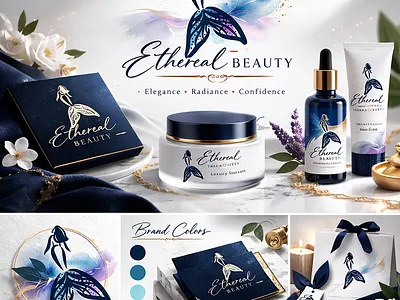 Luxury Mermaid Brand Design beauty brand branding branding design brandlogo cosmetic graphic design hand drawn logo logodesign logoforsale logoground luxury marine mermaid salon spa vector women