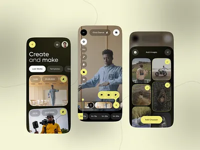 Video Editing App | Mobile UI App Design app design mobile mobile app ui ux video editing