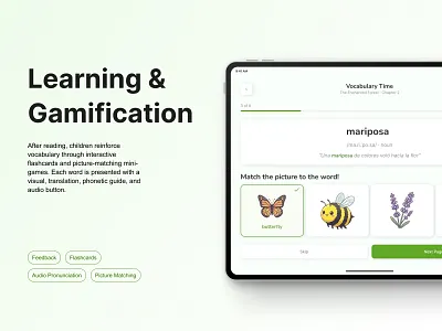 EDU | Mobile App | Educational platform for kids audio learning edtech product gamification interaction design interactive reading ipad app kids app kids education learning app microinteractions mobile ux product thinking tablet ux ui design uiux