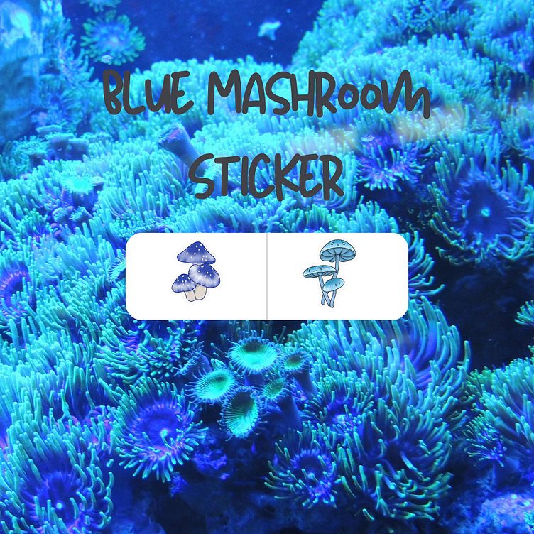 Blue mashroom Sticker by Shefali on Dribbble