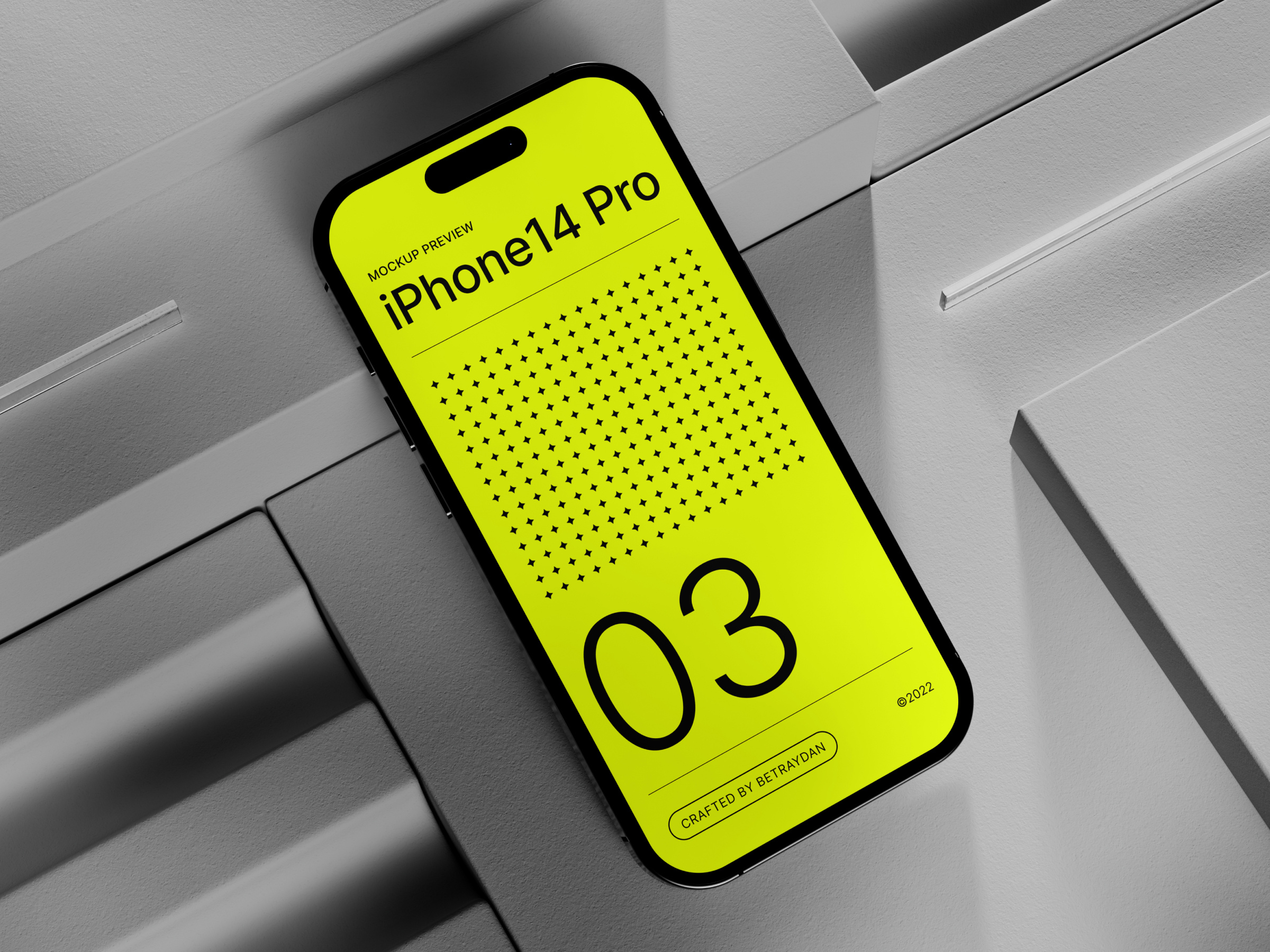 iPhone 14 Pro Mockups 01-04 3d c4d design download iphone minimal mockup psd resource ui ux