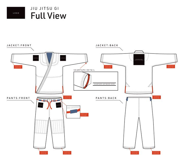 Martial Arts Clothing branding graphic design illustration martial arts clothing techpack