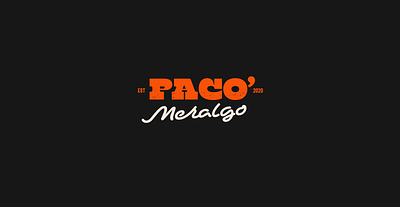 Paco' Meralgo branding design graphic design logo paco typography vector