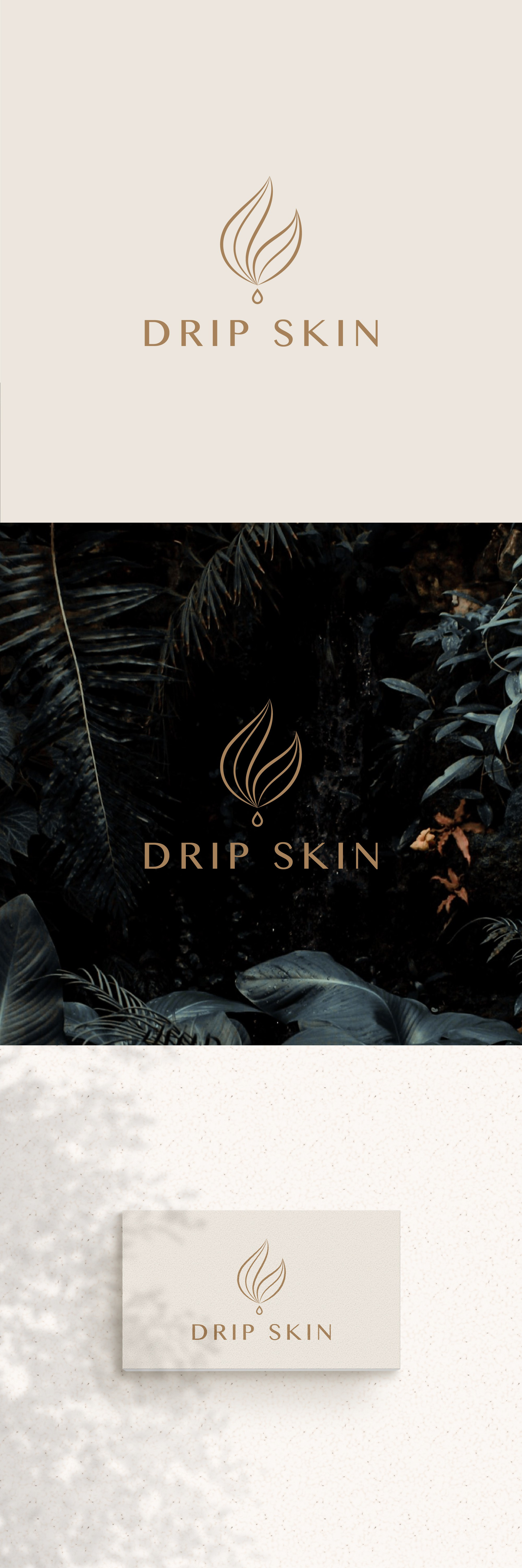 Drip Skin — Luxury Skincare Brand Identity & Logo Design beauty brand botanical logo brand identity brand logo design branding design cosmetics logo freelance designer golden ratio design graphic design logo design logo mark logo mockup luxury logo minimalist logo organic brand premium branding skincare branding typography logo visual identity wellness branding