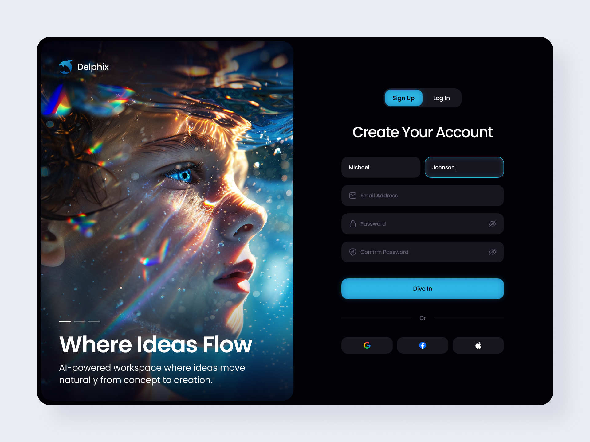 AI Platform Signup Page by Alex Pavlov ai ai platform artificial intelligence authentication clean design dashboard ui form design login minimal modern product design saas signup signup page tech ui design ui ux ux design web app web design