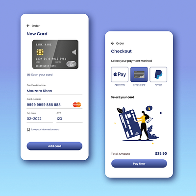 Credit Card Checkout Page #DailyUI app appdesign card checkout checkoutpage dailyui new ui ux uxui