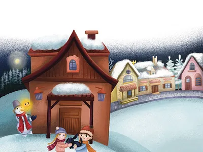 Illustrations for the Christmas book - The Christmas Adventures adobe photoshop art book illustration branding character design character illustration childrens book childrens book illustration childrens illustration cover book cover design cover illustration design graphic design illustration kids book kids book illustration kids illustration mascot procreate
