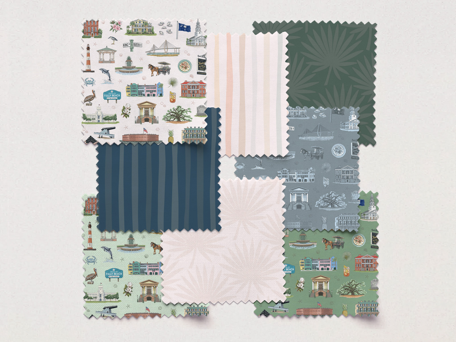 Charleston Illustration System — Pattern & Fabric Swatches