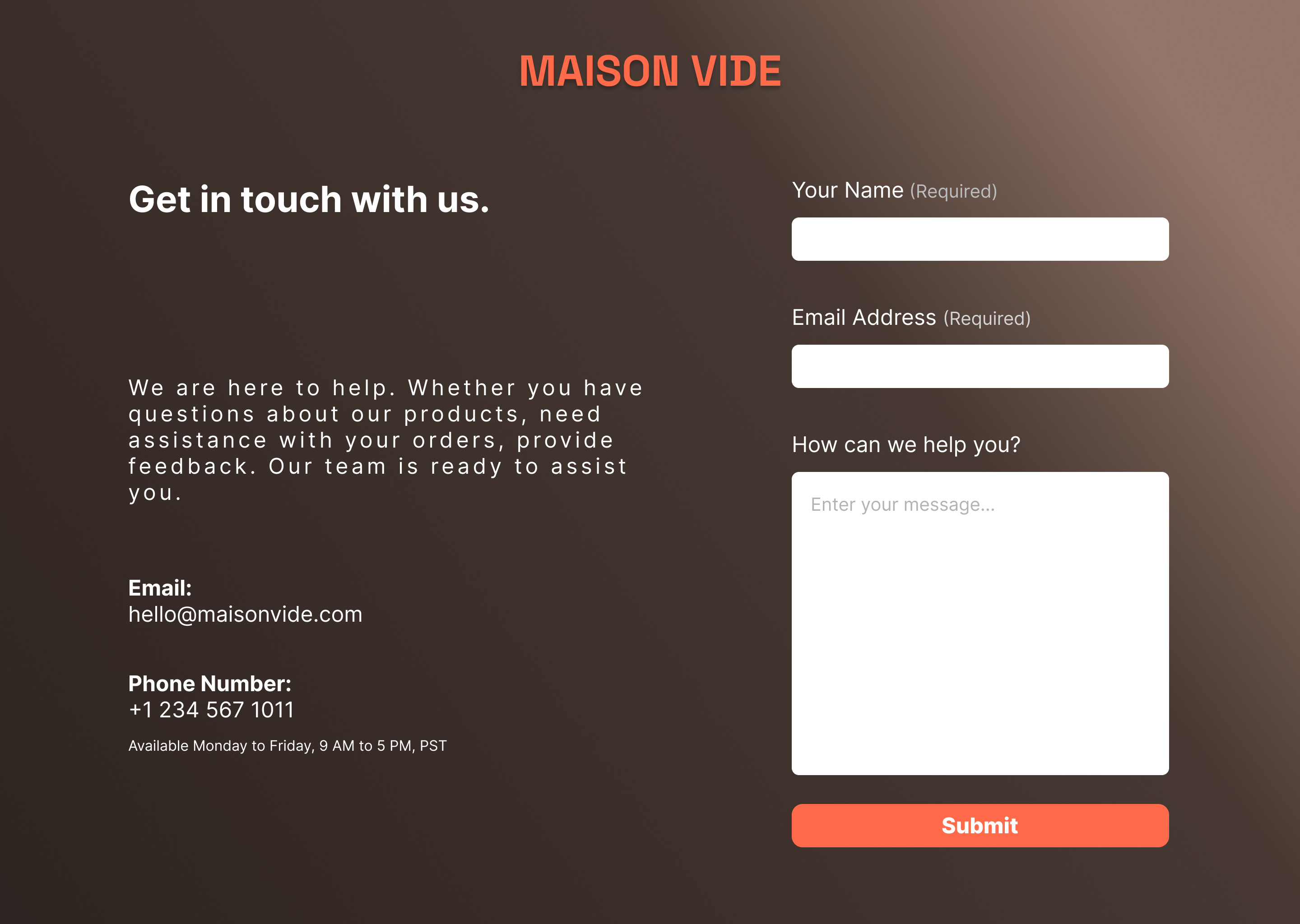 Daily UI 28: Contact Form