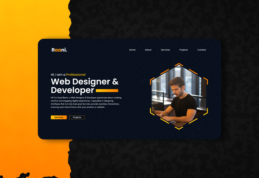 Minimal UI Design banner graphic design landing page ui web design