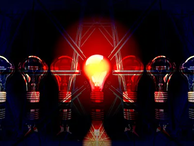 Creative idea concept with glowing light bulb design graphic design illustration
