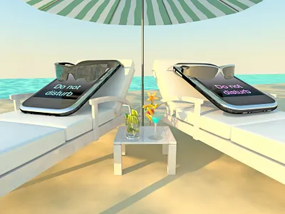Concept of a creative idea: "Do Not Disturb!" design graphic design illustration