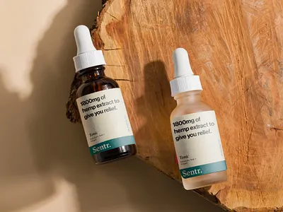Sentr CBD Wellness Tonic and Salve Jar bottle brand design branding cannabis cbd center extract graphic design hemp jar logo logo design marijuana packaging salve sentr tonic weed wellness