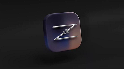 Zevo App Icon 3d app brand identity branding custom type gradient