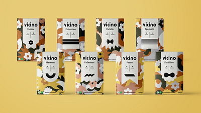 Vicino Packaging box box packaging branding family business food logo friendly friendly branding italian italian food logo logo design packaging pasta pasta logo pasta packaging rectangular box small business branding visual identity