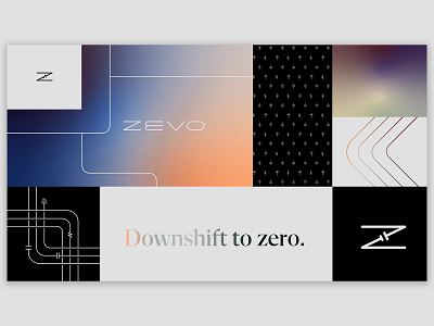 Zevo Branding brand identity branding custom type electric vehicle gradient
