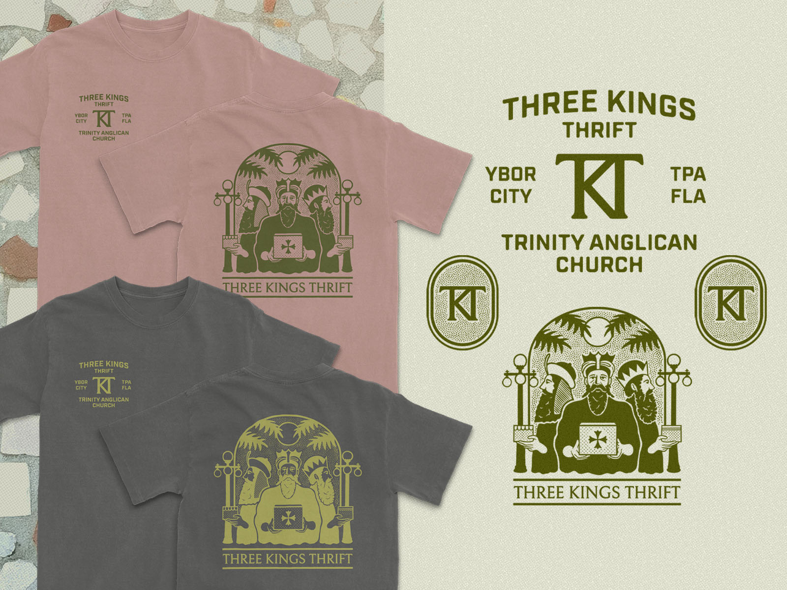 Three Kings Thrift Merch Design