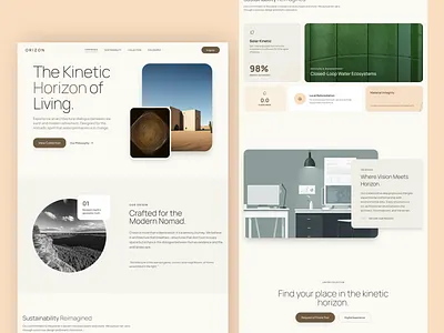 Orizon — Kinetic Horizon Landing Page branding figmatowebflow framer framer cms framer website landing page modern design productdesign uidesign uiux uxdesign webdesign webflow webflow cms webflow designer webflow website wix studio