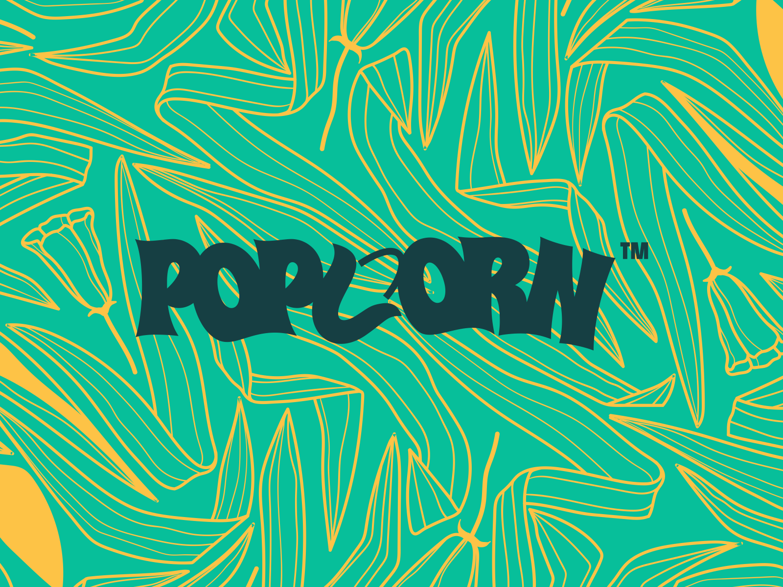 Popcorn Logo and Visual Design brand branding corn design food graphic design inspiration logo modern popcorn trend vector wordmark