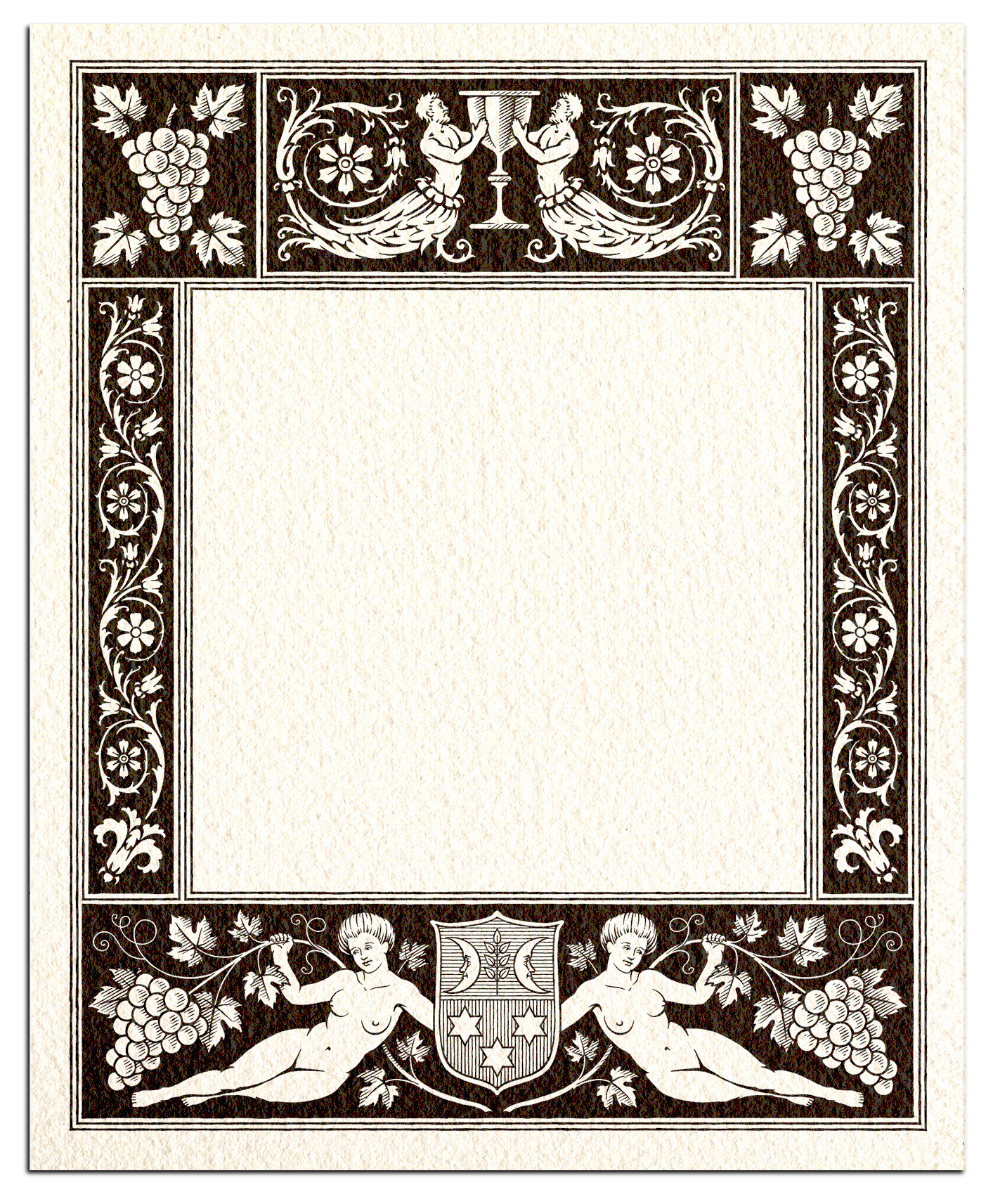 An Updated Label for a Swiss Vintner classic illustration label pen and ink vintage wine label woodcut