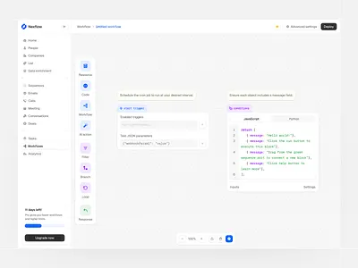 Nexflow - Workflow Builder Dashboard automations builder card clean conditions conditions builder dashboard design logic logic builder logic filters minimal saas saas builder sidebar ui uiux ux workflow workflow builder