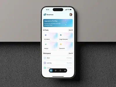 AI Assistant Mobile App ai assistant ai chat ai technology automation app chat interface chatbot design design digital assistant mobile app modern interface productivity app smart assistant smart ui ui ui kit ux virtual assistant voice assistant