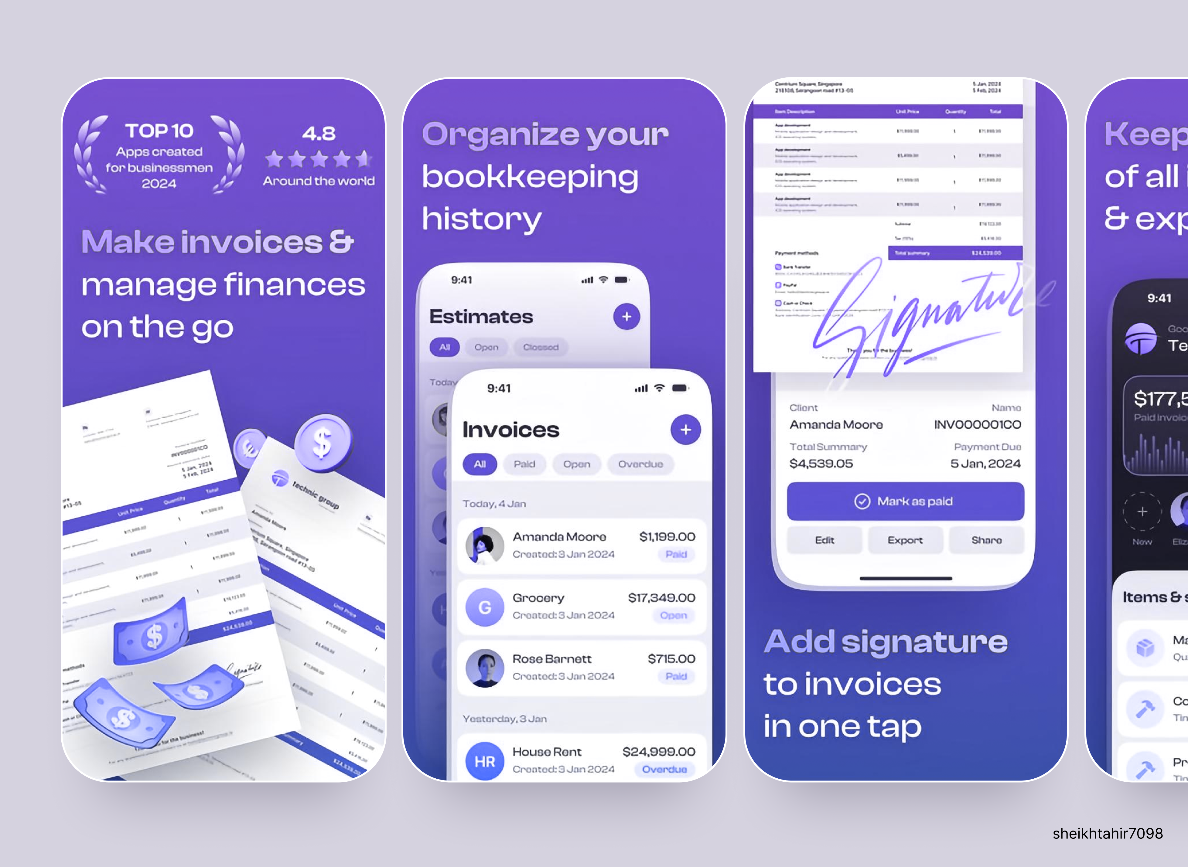 Example of App Screenshot Design