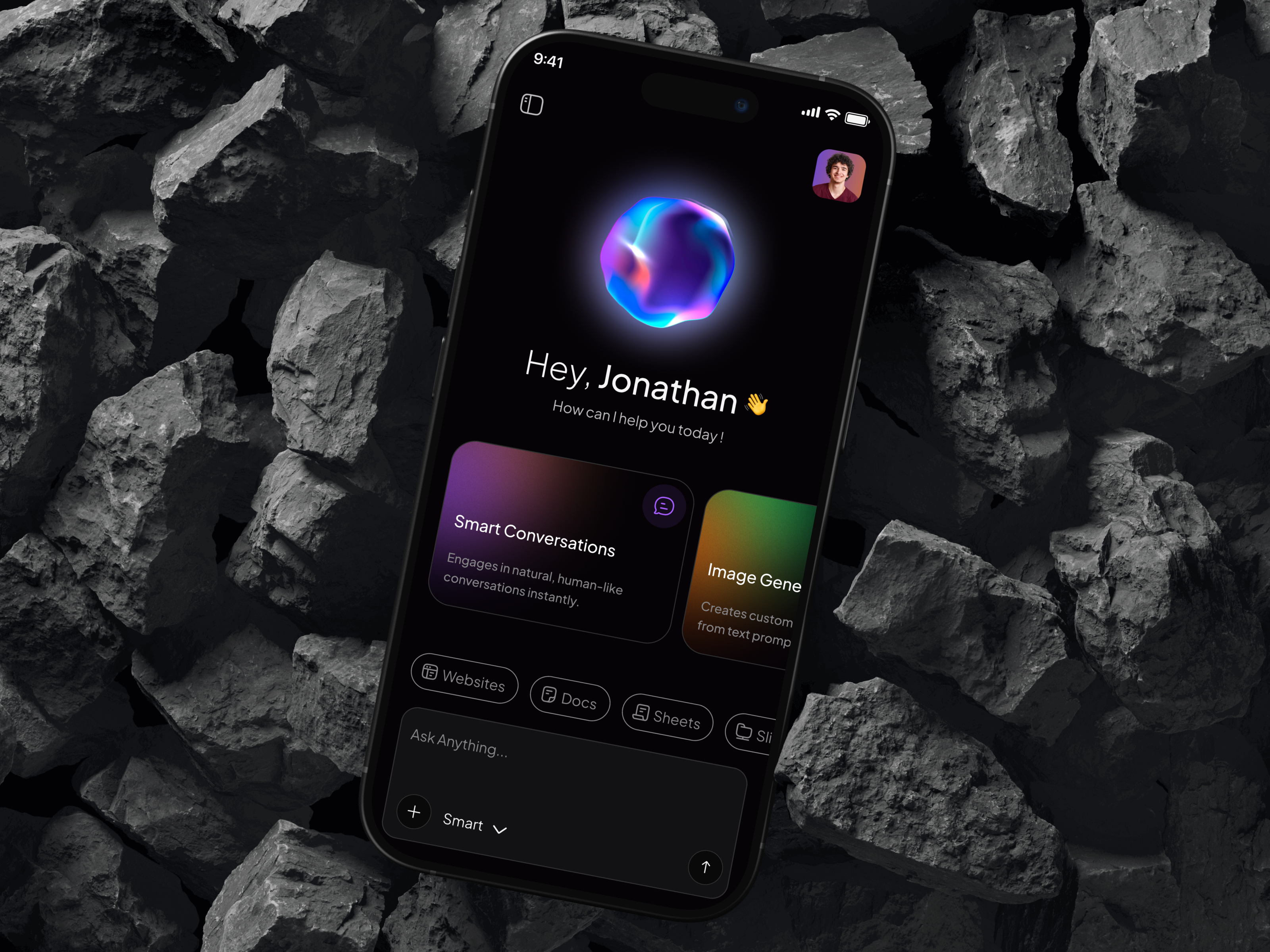 RIVA – AI Assistant Mobile App Design | Qudra ai ai agent ai assistant ai chatbot ai dark mode ai mobile app ai mobile app design case study chatbot dark mode ui dribbble productdesign qudra saas saasdesign uiux