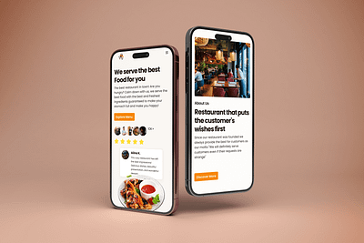 Restaurant Website Landing Page Design - Mobile app design graphic design mobile app ui ux web design website design