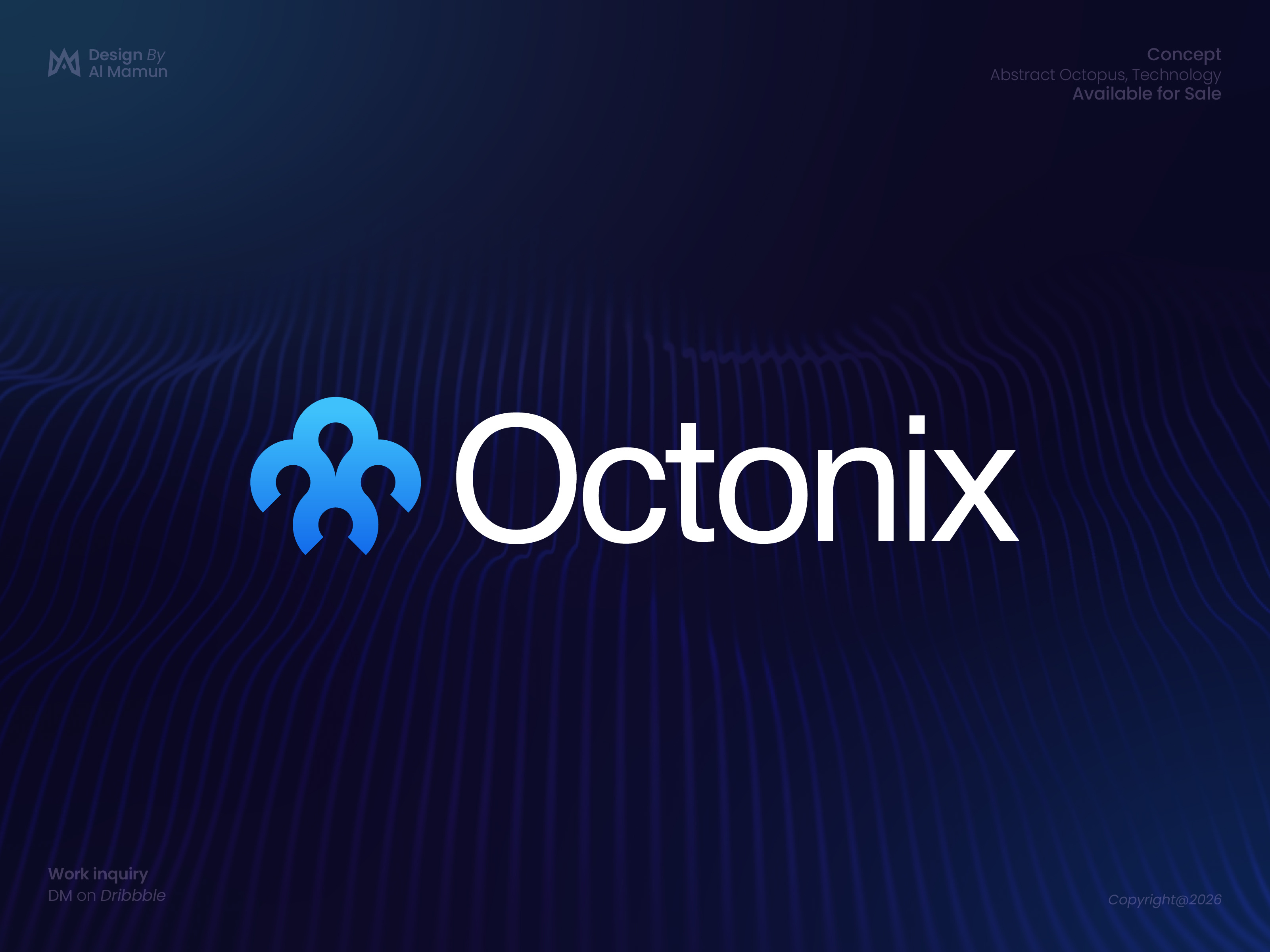 Octonix | Software and Technology Logo abstract abstract logo brand mark branding logo logo design logo designer logo icon logo mark modern logo octopus software symbol tech technology timeless