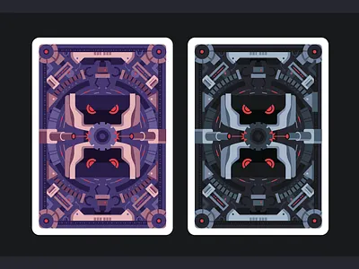 Color Changes ai android artdirection card cartoon dark deck evil illustration laser machine playingcard robot vector