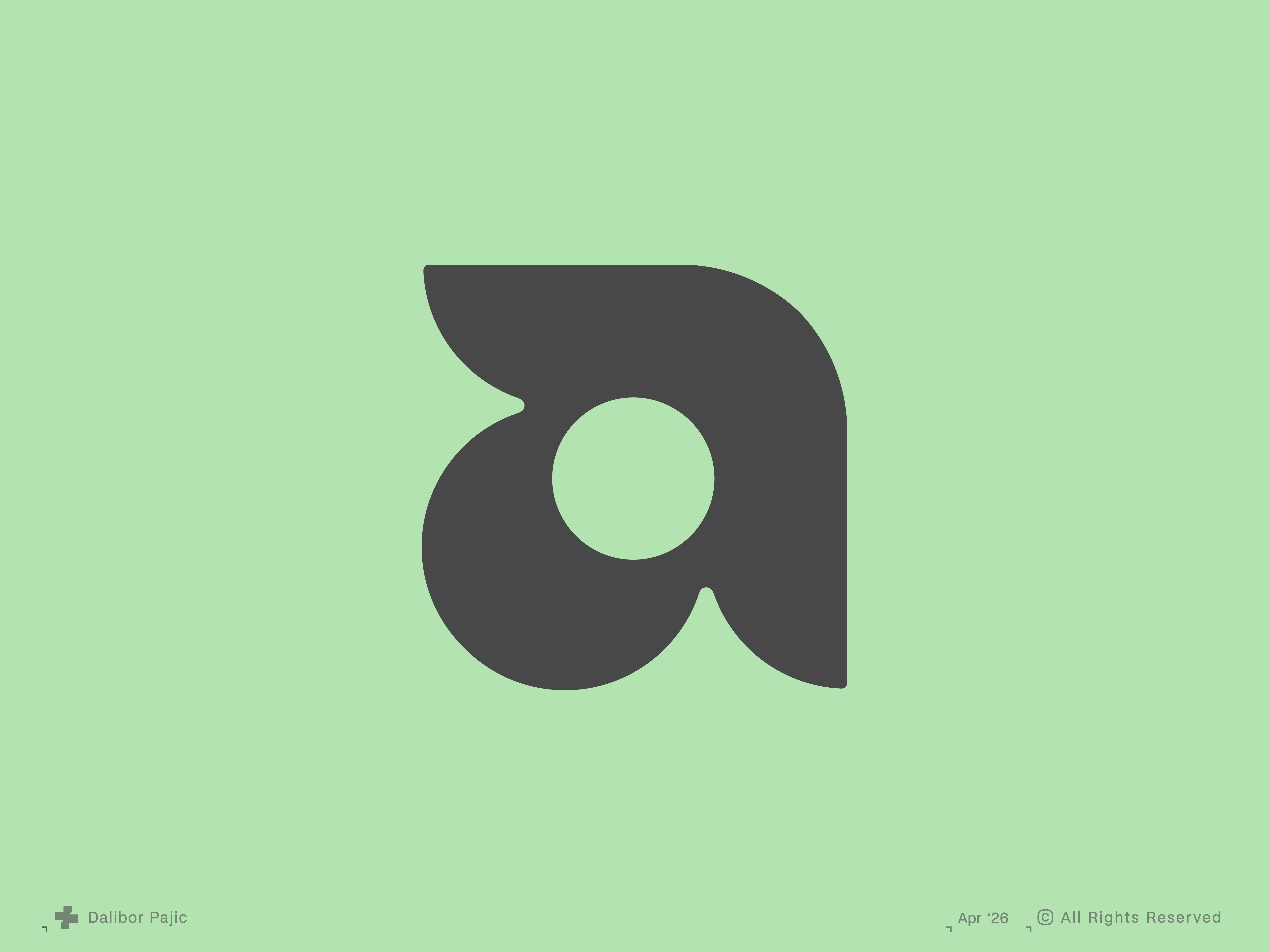 Example of atoll, letter a logo