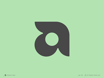 atoll, letter a logo