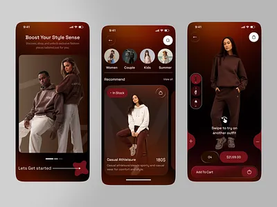 Luxury Fashion Shopping App UI/UX app design athleisure fashion app ecommerce fashion fashion app interface luxury luxury fashion app mobile mobile app product service shopping app ui ux