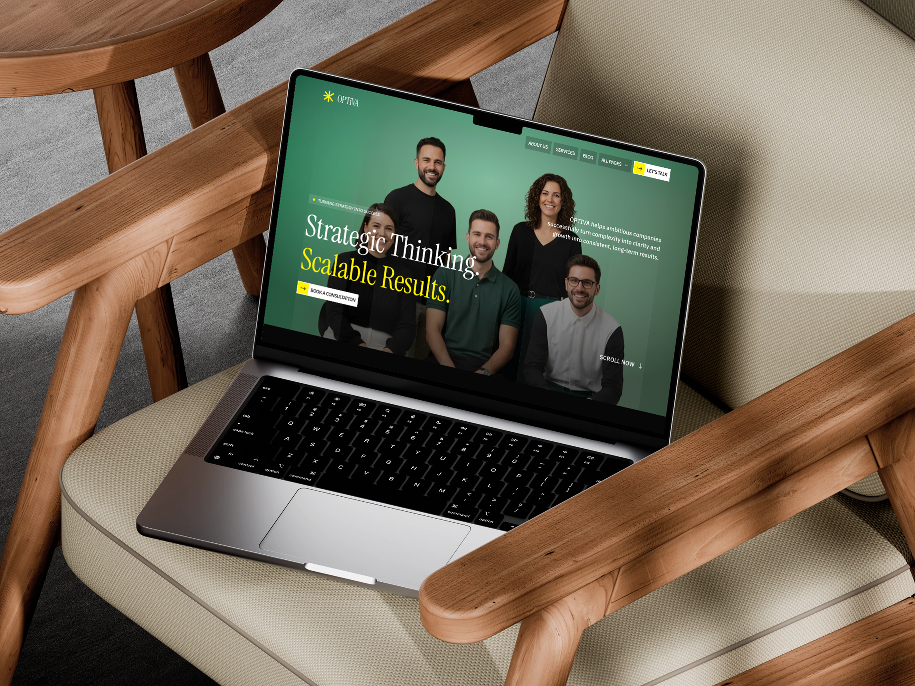 OPTIVA — Business Consulting Landing agency agency landing page business clean design company website consulting firm consulting firm website consulting website figma landing page minimal modern agency website modern design modern landing page strategy agency design uiux web design